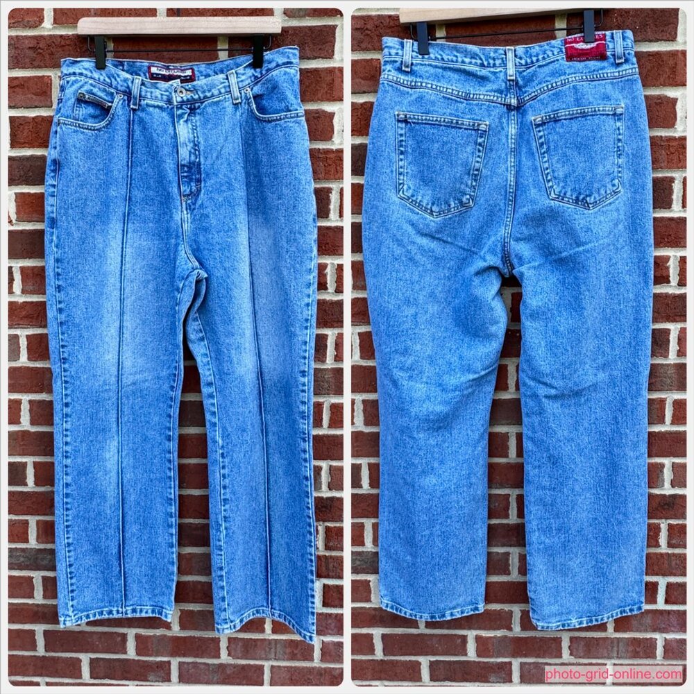 VTG No Excuses Jeans High Waist Straight Leg 80s 90s Relaxed Mom Womens Sz 16W